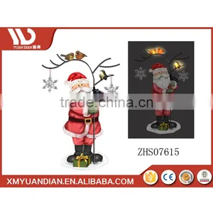 Wholesale Craft Supplies String Led Resin Christmas Ornaments Wholesale String Light With Snowflake Pole thumbnail-5