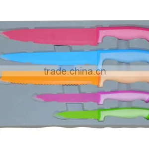 Non-stick Kitchen Knife Set in PVC Pile Coating Tray Gift Box thumbnail-1