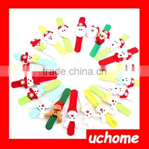 UCHOME Santa Claus Slap Bracelet Xmas Christmas Wristband Snowman Gift Party Decor thumbnail-2