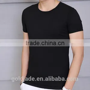 Customized Manufactorying Plain Short-sleeve T Shirt for Man thumbnail-1