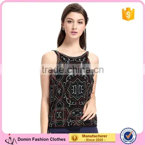 Domin Fashion Beading and Sequin Images of Ladies Casual Tops thumbnail-1