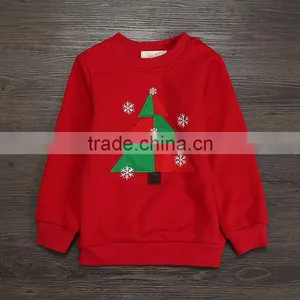 Winter Christmas Tree Embroidery Fleeces Jackets for Boys Children Cloth for Christmas Day thumbnail-1