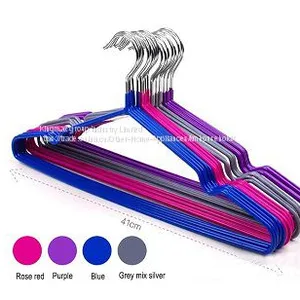 Non Slip PVC Coated Stainless Steel Clothes Hanger thumbnail-1