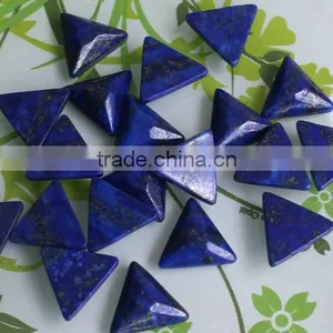 18mm Triangle Shape Lapis Lazuli Charms Jeweley Accessories Unique Triangle Lapis Jewelry Components for Earrings Pendant thumbnail-3