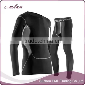 New Products Sports Suit With Long Sleeves Thin Fitness Compression Men Sportswear Sets thumbnail-4