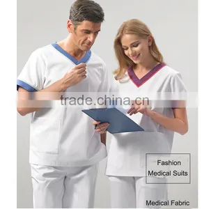 OEM/ODM Fashion Design Medical Suit Lab Coat Hospital Slim Fit Medical Scrub Uniforms thumbnail-1