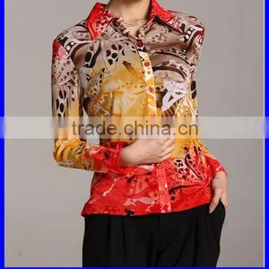 HOT!!! Hawaiian Floral Long Sleeve Women Shirt thumbnail-1