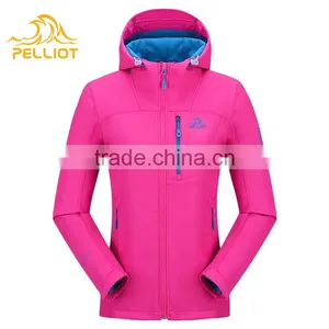Pure Color Polyester Waterproof Softshell Women's Spring Jacket thumbnail-2