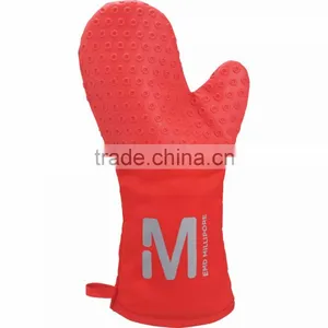 Silicone Grilling Mitt - Mitt's Long Length Perfect for Cooking Items on the Grill, Tested to Withstand Heats up to 204'F/400'F thumbnail-3