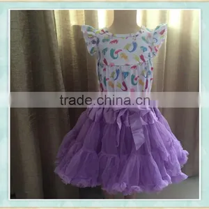 Wholesale 2017 Children Wear Summer Pettiskirt Hot Pink Nylon Chiffon Fluffy Petti Skirt for Baby Girls thumbnail-6
