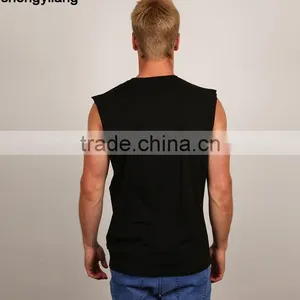 High Quality Wholesale Bodybuilding Tank Top Cotton Sports Tank Top Custom Unisex Stringer Tank Top thumbnail-2