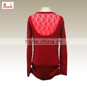 Behind the Lace Stitching Sweater 100%Acrylic Design for Lady Sweater in the Spring thumbnail-2