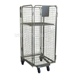Wire Rolling Warehouse Safety Portable Storage Metal Cage thumbnail-1