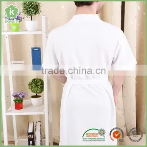 New Arrival Warm Celestial Blue Flannel Hotel Bathrobe thumbnail-4