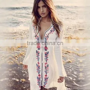 Onen Women's Long Lace Swimsuit Bikini Cover Up Beach Dress Bathing Suit thumbnail-1