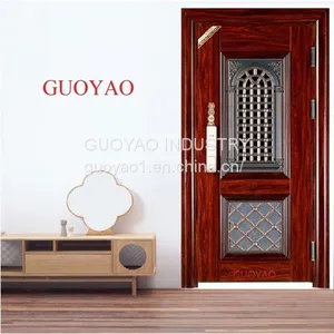 China Top Cheap Price Steel Security Door Main Entrance Door New Design/Best Selling Steel Security Door thumbnail-5