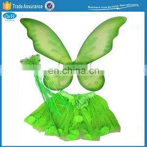 Fancy Fairy Pixie Wings Tutu Wand Costume Set For Girls Party Dressup thumbnail-3