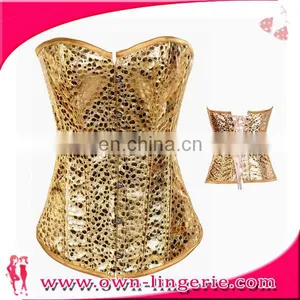 Princess Style Ladies Lingerie Corset Sexy Gold Shining Bustier Underwear Corset thumbnail-1