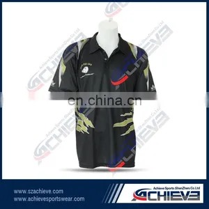 China Factory Direct Sale Cool Black Polo Shirt Motor Wears thumbnail-1