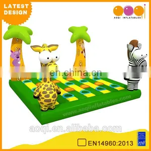 2015 AOQI Latest Design Safari Mole Attack Outdoor Inflatable Interactive Sports Game for Children for Sale thumbnail-1