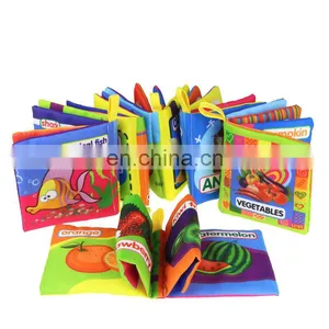 2017 Colorful Pattern Cloth Book Toys for Toddler Cloth Book, Educational Fabric Baby Soft Cloth Book thumbnail-1