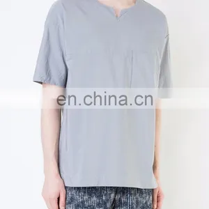 Medium Grey Cotton Chest Pocket T-shirt From W.W.S 100% Cotton thumbnail-3