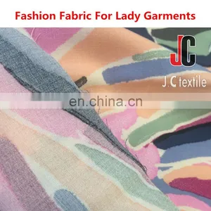 Rayon Fabric for Sale 100% Hand Silk Soft Fabric Poplin Printed Fabric thumbnail-1