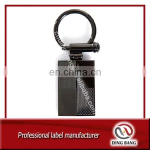 Wholesale Promotion Gifts & Crafts Custom Logo Accepted Simple & Classical Cheap Black Metal Male Keychain thumbnail-1