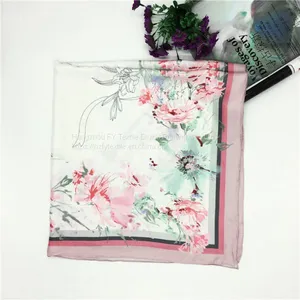 Best Price High Quality Digital Print Custom Fringe Silk Scarf thumbnail-2