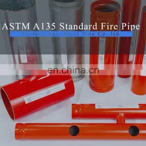 A795 SCH40 2" Red Fire Fighting Pipe thumbnail-1