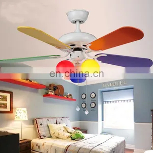 Simple and Stylish 42-inch Fan Lights Colorful Children's Bedroom, Decorated Wooden Fan Lights Wholesale thumbnail-6