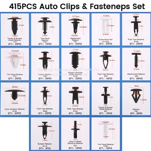 415Pcs Boxed Corrosion-Resistant Plastic Car Clamp Push Type Fasteners thumbnail-4