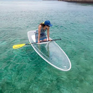 100% Clear Paddle Board Crystal SUP Paddle Board Transparent Stand up Paddle Board See Through Paddle Board thumbnail-1