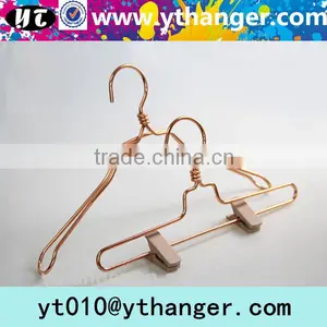YY471high Quality Red Copper Metal Clothes Hanger Gold Wire Metal Hanger for Shirt thumbnail-6