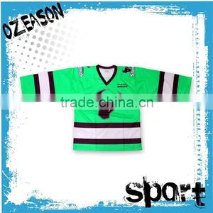 Custom Made Green Ice Hockey Jersey Wholesale Price thumbnail-6