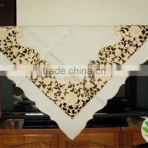 Square 85*85cm Modern Luxurious Golden Lace Tablecloth Wholesale Tablecloth Lmzc1007(9)K thumbnail-1