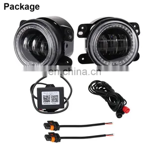 Led Headlights 4 Inch Headlamp Fog Light Off-road Refit With RGB Aperture Fit For Jeep Headlight thumbnail-4