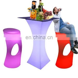 Led Buffet Table /Led PE Light Up Chair for Restaurant Discotheque Pub Used Glowing Bar Table thumbnail-4