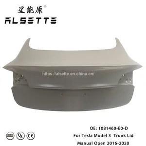 Alsette OEM Style Trunk Lid AS-MD3-1001 for Tesla Model 3 2016-2021 OE: 1081460-E0-D thumbnail-1