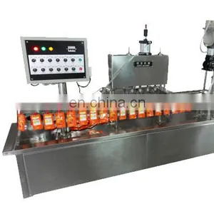 Pineapple Juice Pop Melon Seed Standing up With Spout Satchet/pouch/bag Filling Sealing Capping Packaging Machine thumbnail-1