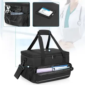Big Insulated Medical Bag With Adjustable Dividers, Easy Clean Trauma Bag, Medicine Supplies Storage Bag thumbnail-3