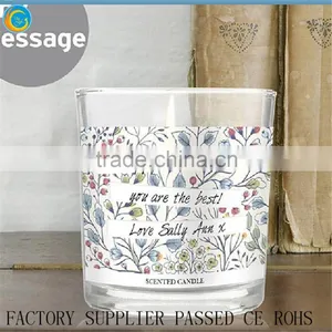 Floral Printed Glass Votive Personalised Wedding Patterned Candle Holder Set thumbnail-5
