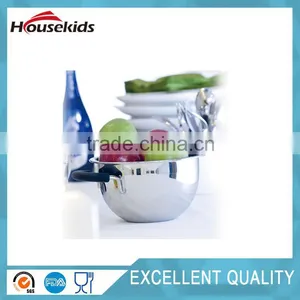 Stainless Steel Mixing Bowl Set With Lids and Handle, Non Slip Silicone Bottoms, and Volume Measurements thumbnail-4