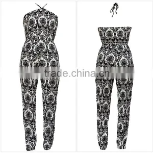 2015 Show Thin Printed Chiffon Jumpsuits Summer Clothes Pants Female Leisure Trousers OEM Service thumbnail-6