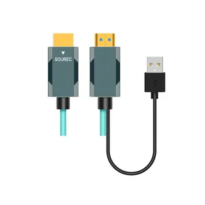 OEM Factory Wholesale 8K HDMI MPO Fiber Optic Extension Cable Kit-Detachable-300m-48Gbps thumbnail-1