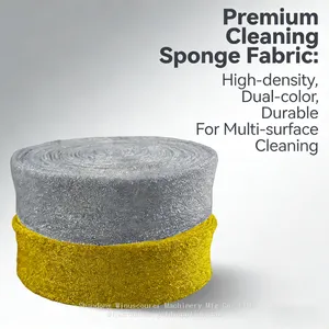 Factory Direct Semi-Finished Sponge Scrubber Cloth Roll Shiny Mesh Dish Cleaning Fabric For Mass Production thumbnail-3