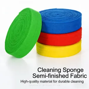 Factory Direct Semi-Finished Sponge Scrubber Cloth Roll Shiny Mesh Dish Cleaning Fabric For Mass Production thumbnail-1