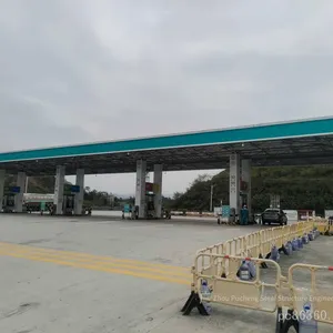 Membrane Structure Canopies for Overseas Toll Stations, Processing and Shipping of Steel Structure Canopies for Foreign Trade Gas Stations, Spherical Grid Structure Roofs for Factories and Basketball Courts thumbnail-3