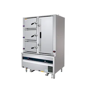 Stainless Steel 4 Doors Gas Steamer 1200x900x1900mm With DN25 Ports thumbnail-1