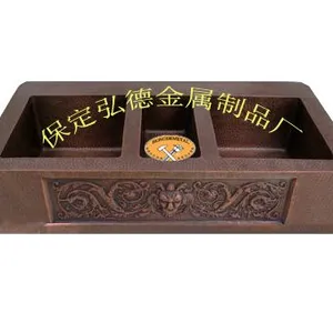 Kitchen Sink, Supplying Pure Handmade Kitchen Copper Sinks and Bathroom Basins thumbnail-4